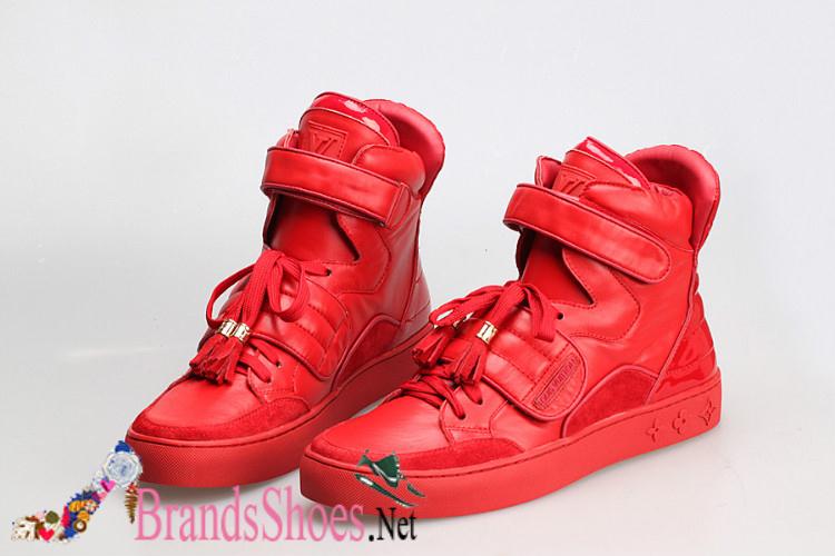 all red louis vuitton sneakers